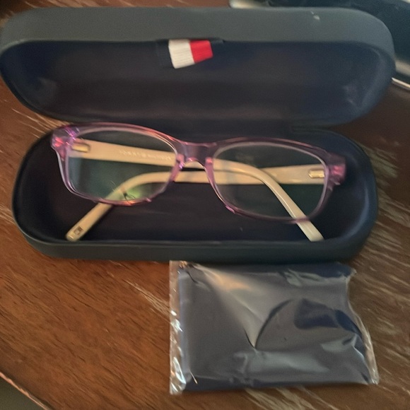 Tommy Hilfiger TH1018 6KD purple eyeglasses with cloth and case